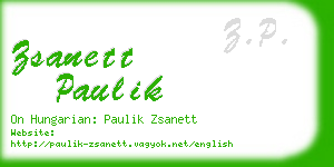 zsanett paulik business card